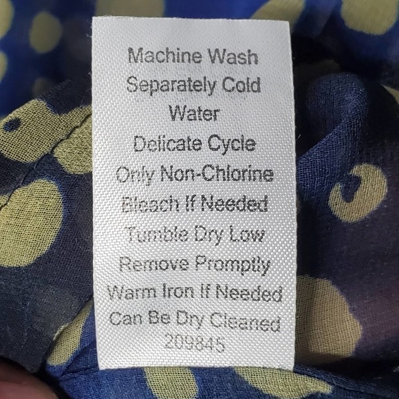 CAbi Bubble V-Neck Ombre Blouse Blue Size S - Picture 9 of 11